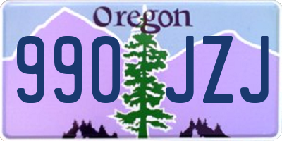 OR license plate 990JZJ