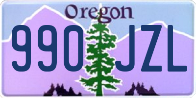 OR license plate 990JZL