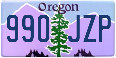 OR license plate 990JZP