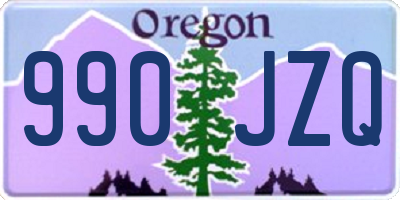 OR license plate 990JZQ