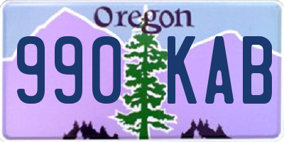 OR license plate 990KAB