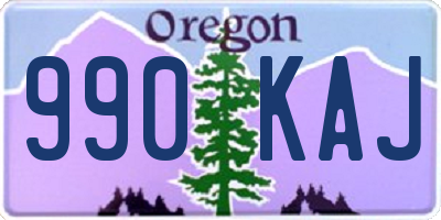 OR license plate 990KAJ