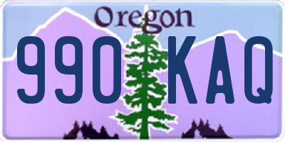 OR license plate 990KAQ