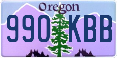 OR license plate 990KBB