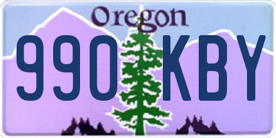 OR license plate 990KBY