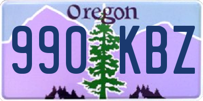 OR license plate 990KBZ