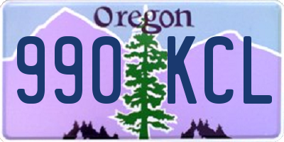 OR license plate 990KCL