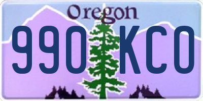 OR license plate 990KCO