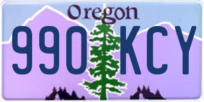 OR license plate 990KCY