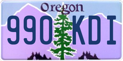 OR license plate 990KDI