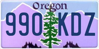OR license plate 990KDZ