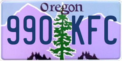 OR license plate 990KFC