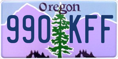 OR license plate 990KFF