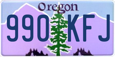 OR license plate 990KFJ