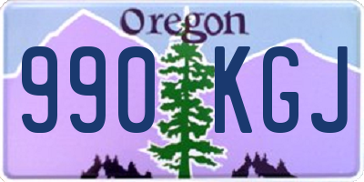 OR license plate 990KGJ