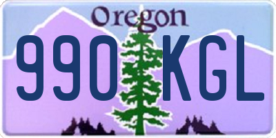 OR license plate 990KGL