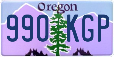 OR license plate 990KGP