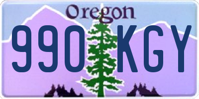 OR license plate 990KGY