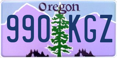 OR license plate 990KGZ