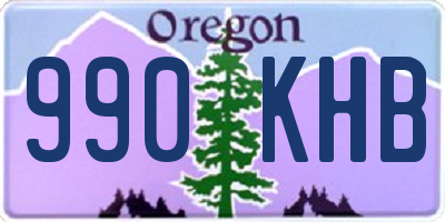 OR license plate 990KHB