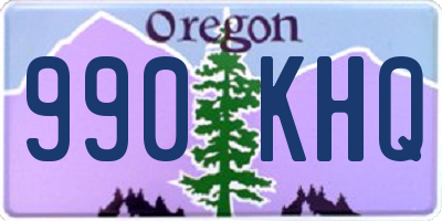 OR license plate 990KHQ