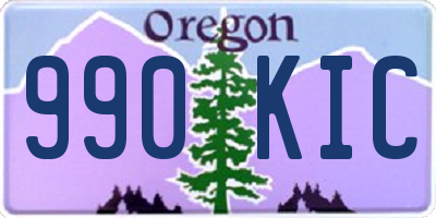 OR license plate 990KIC