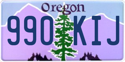 OR license plate 990KIJ