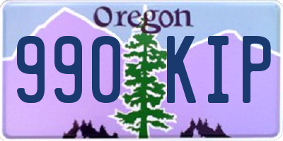 OR license plate 990KIP