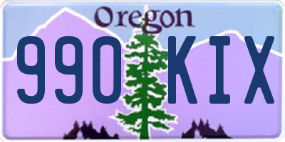 OR license plate 990KIX