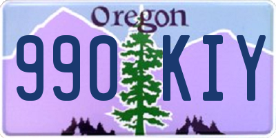 OR license plate 990KIY