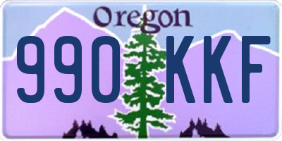 OR license plate 990KKF