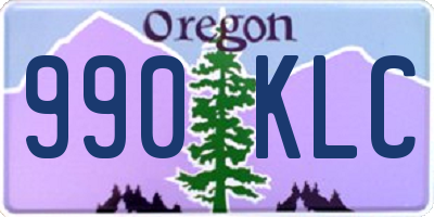 OR license plate 990KLC