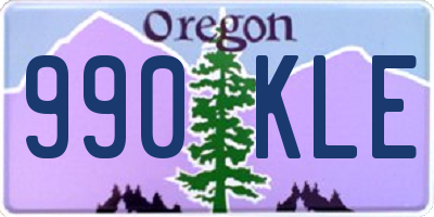 OR license plate 990KLE