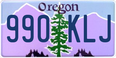 OR license plate 990KLJ