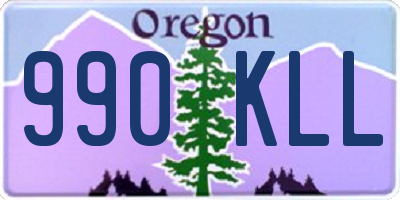 OR license plate 990KLL