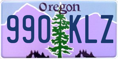 OR license plate 990KLZ