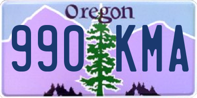OR license plate 990KMA