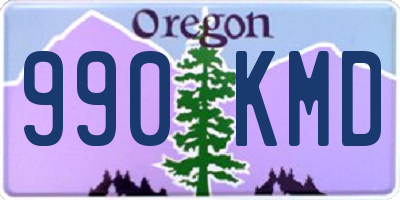 OR license plate 990KMD