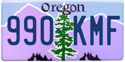 OR license plate 990KMF