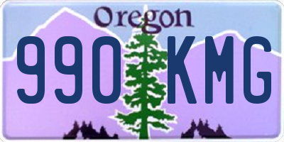OR license plate 990KMG