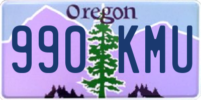 OR license plate 990KMU