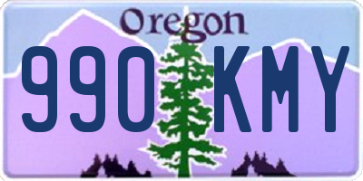 OR license plate 990KMY