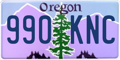 OR license plate 990KNC