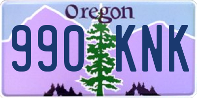 OR license plate 990KNK