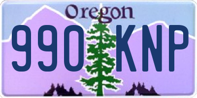 OR license plate 990KNP
