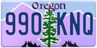 OR license plate 990KNQ