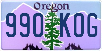 OR license plate 990KOG