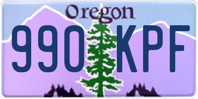 OR license plate 990KPF