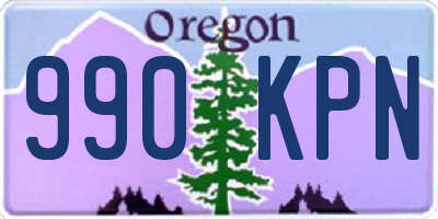 OR license plate 990KPN