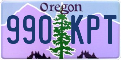 OR license plate 990KPT